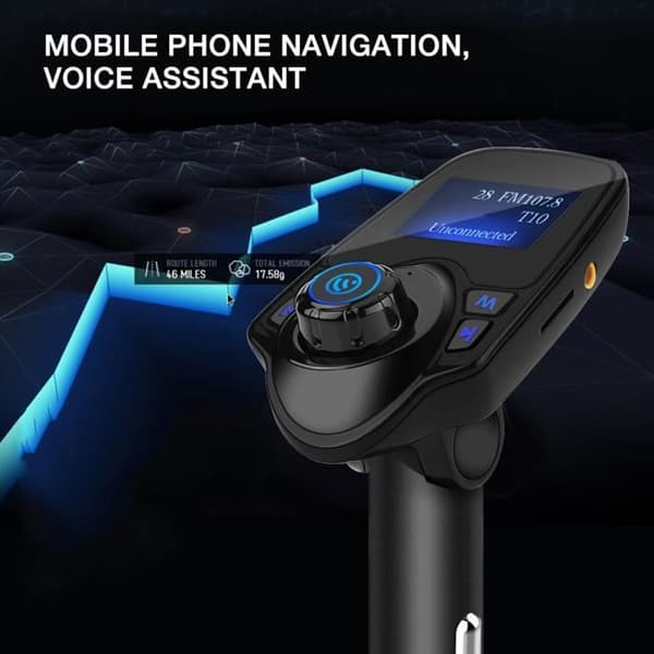 Qiilu Bluetooth bilsats T11 Bluetooth trådlös handsfree bilsats MP3-spelare FM-sändare USB-laddare