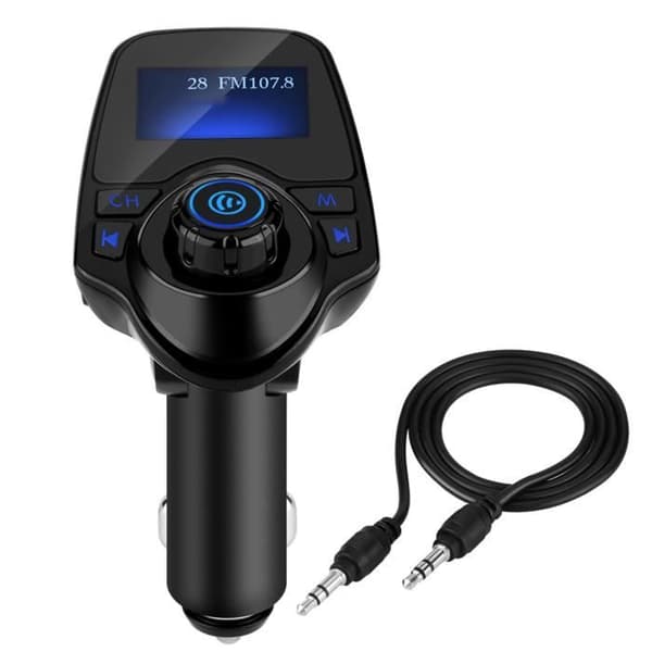 Qiilu Bluetooth bilsats T11 Bluetooth trådlös handsfree bilsats MP3-spelare FM-sändare USB-laddare