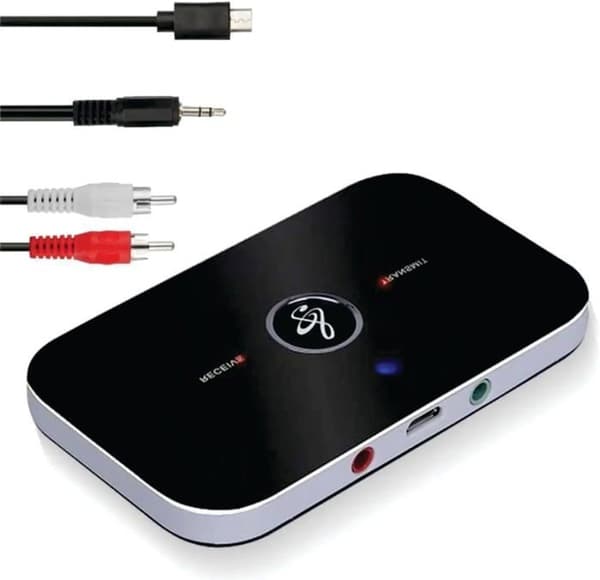 Bluetooth-ljudadapter - Ozvavzk - 5.0 - 2 i 1 sändare/mottagare - 3.5 mm RCA-kabel - 10 timmars batteritid