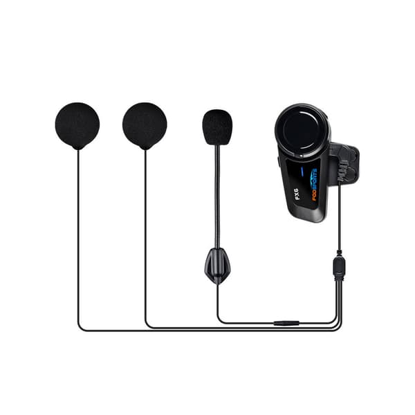 Fodsports FX6 Intercom for Motorsykkel – Bluetooth 5.0, 1000 m Rekkevidde, 6 Brukere