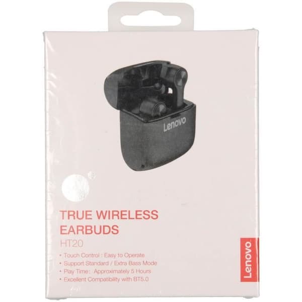 Trådlösa hörlurar - LENOVO - HT20 - Bluetooth 5.0 - Batteritid 20 timmar - In-ear