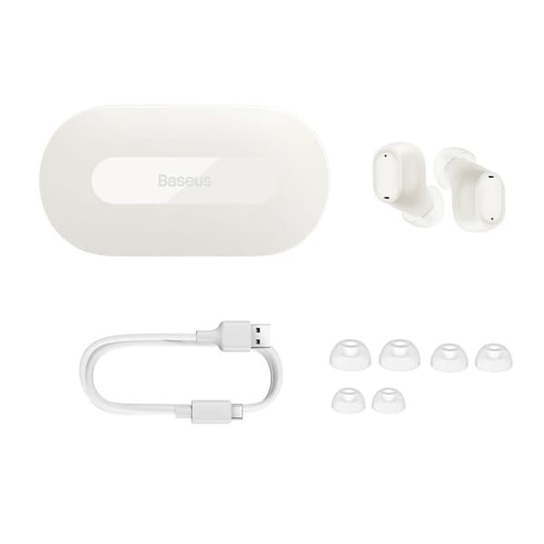 Trådlösa hörlurar - Baseus - Bowie EZ10 - Bluetooth 5.3 - In-ear - Vit