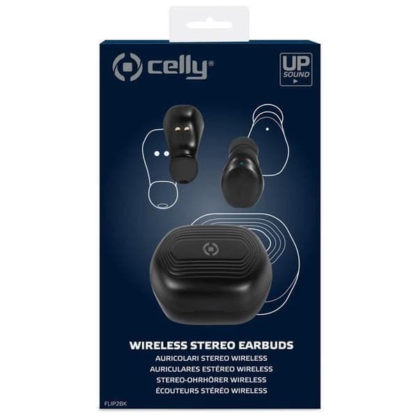 Trådlösa hörlurar - Celly - Flip2 - Bluetooth - Batteritid 4h - In-ear