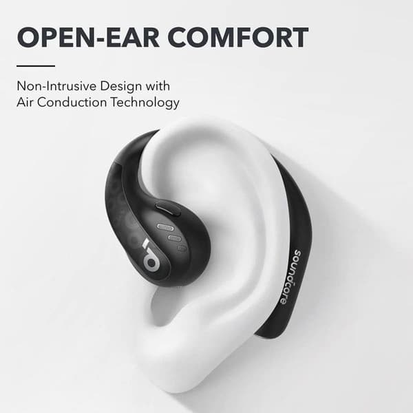 SoundCore AeroFit Pro Wireless Earbuds (A3871G11) för sport, Bluetooth, vattentät - Anker - Svart