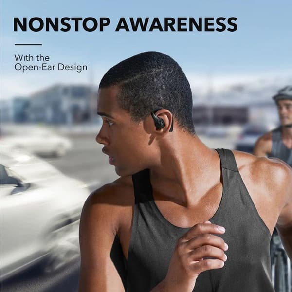 SoundCore AeroFit Pro Wireless Earbuds (A3871G11) för sport, Bluetooth, vattentät - Anker - Svart