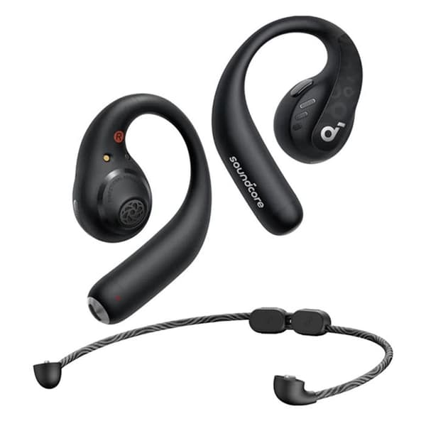 SoundCore AeroFit Pro Wireless Earbuds (A3871G11) för sport, Bluetooth, vattentät - Anker - Svart