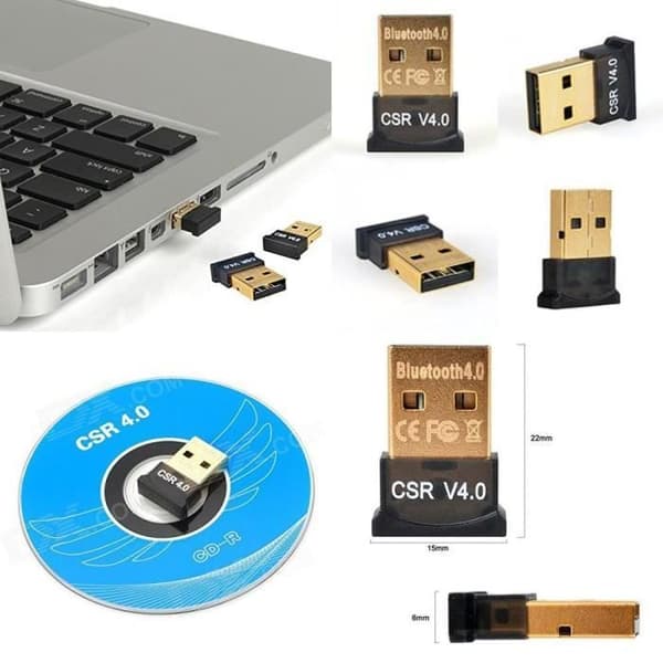 Link-e ® - USB-nyckeldongle bluetooth-adapter V4.0 (räckvidd 20-50m, hastighet 3Mbps) kompatibel Windows 10/8/7/XP/Vista/2000/ME/98se/98