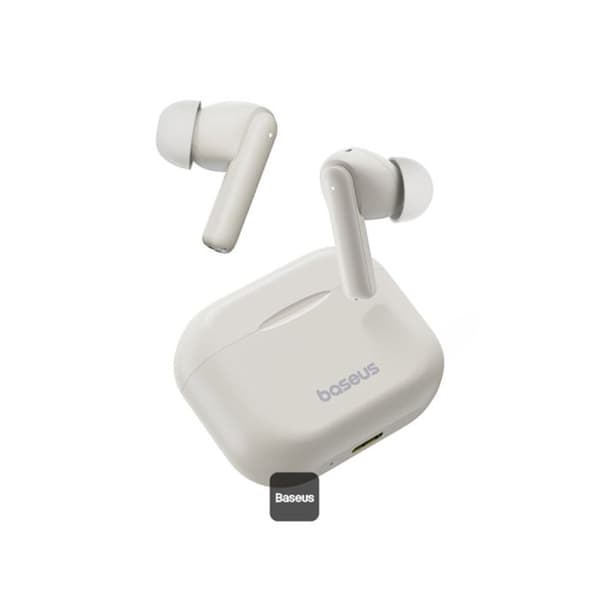 Bowie E17 Wireless Earbuds (A00072200223-Z1) Bluetooth 5.3, True Wireless, Dual ENC Mic, med Baseus White Lanyard