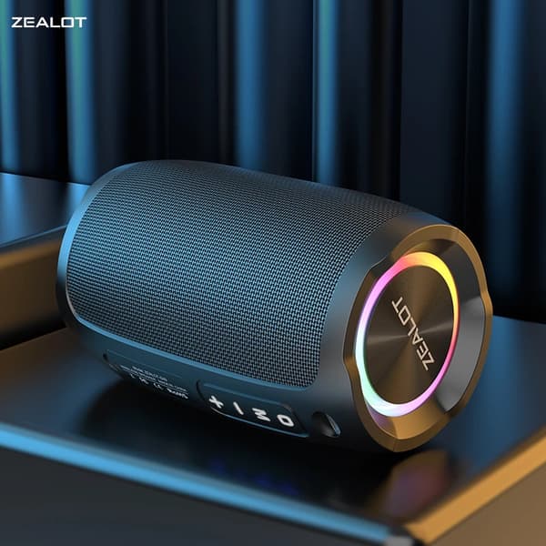 Kannettava Bluetooth-kaiutin, vedenkestävä muotoilu, 12 tuntia soittoaikaa,Zealot S49HEI, Puhuja