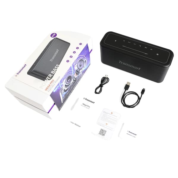 Bluetooth-högtalare, 60W effekt, IPX5 vattentålig,Svart