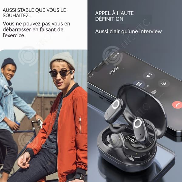 INN Öronmonterade sport Bluetooth-headset super batteritid effektiv brusreducering upplevelse bekväm att bära