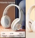 Miniatyrbild 4 av 4: INN Bluetooth-hörlurar Lättvikts hopfällbar svamp Brusreducering Stereo trådlös Bluetooth 5.2 Over-Ear hörlurar