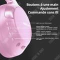 Miniatyrbild 3 av 4: TD trådlösa Bluetooth-headset utrustat med Bluetooth 5.1-teknik, lätta, bekväma over-ear och hopfällbara, rosa ljudheadset