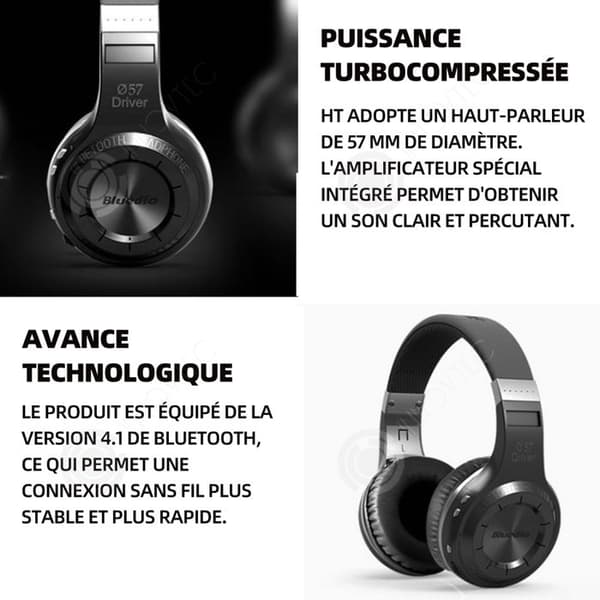 INN trådlösa Bluetooth 4.1-hörlurar Upp till 40 timmars batteritid Snabbladdning Ren basljudkvalitet
