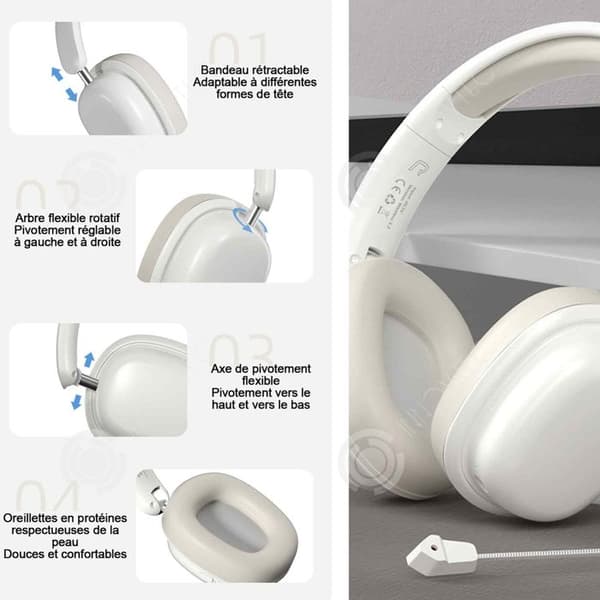 INN 5.3 Bluetooth-headset ergonomisk design extra lång batteritid på 20 timmar enhandsanvändning klass H surroundljud