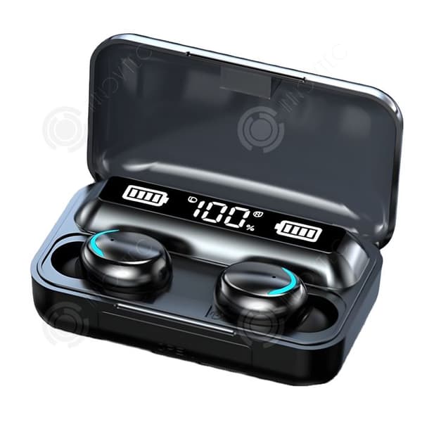 INN Trådlösa Bluetooth-hörlurar 2000mah Bluetooth 5.2 LED Digital skärm Fingeravtryck Touch Control Brusreducering