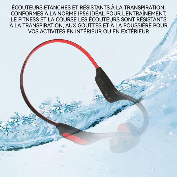INN Bone conduction hörlurar IPX56 vattentät bluetooth headset 5.3 batteritid 8H trådlös bluetooth headset trådlös sport