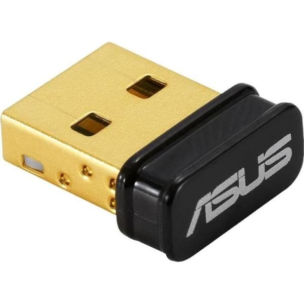 Mini Bluetooth 5.0 nätverksadapter -ASUS - USB-BT500 - kompatibel med Bluetooth 4.0,3.0, 2.1 och 2.0. på USB-port 2 Svart, Guld