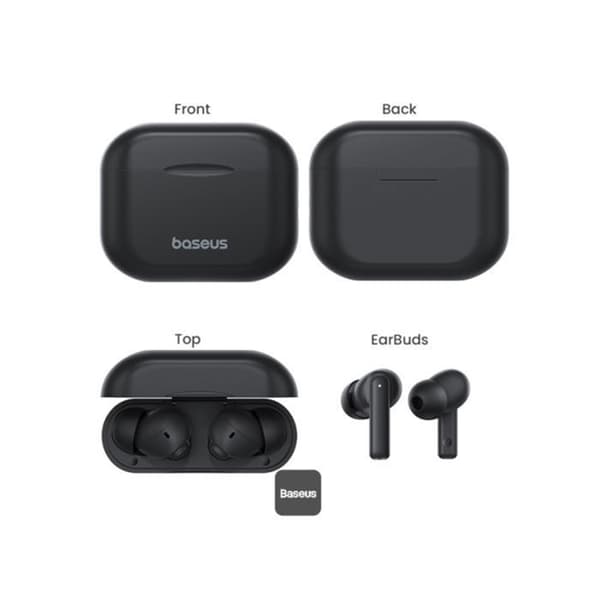 Bowie E17 trådlösa hörsnäckor (A00072200113-Z1) Bluetooth 5.3, True Wireless, Dual Mic ENC, med Baseus Black Lanyard