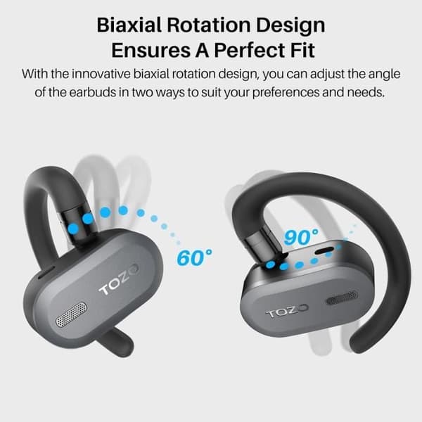 TOZO Open Buds Trådlösa Hörlurar Bluetooth 5.3
