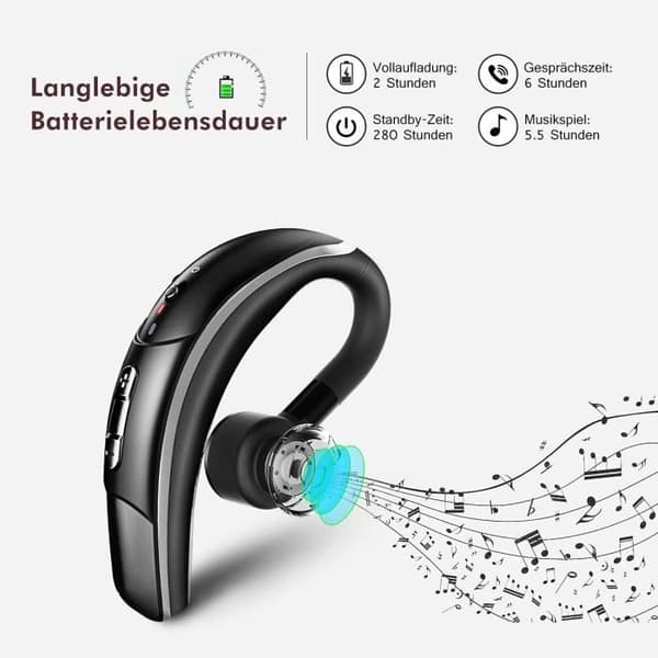 Trådlös Bluetooth-hörlur med mikrofon CVC 6.0 brusreducering för samtal