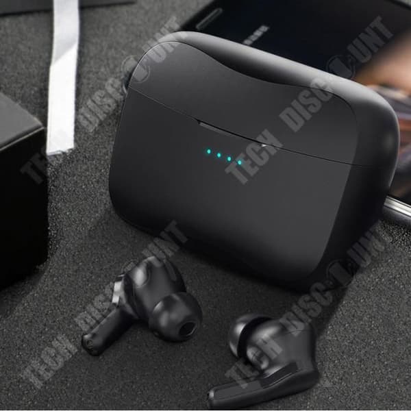 TD® sport bluetooth hörlurar 65T trådlöst headset TWS5.0 in-ear för Jabra 75T Bluetooth Headset Svart