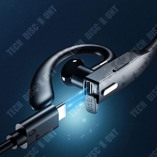 TD® Bluetooth Öronkrokar 500mAh Lång batteritid Vattentät Single Ear Bluetooth Headset