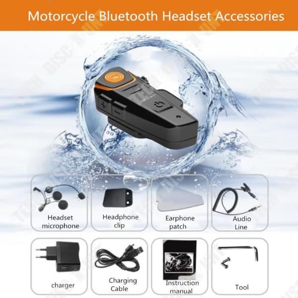 TD® Headset bluetooth headset motot intercom hörlurar samtal musiköverföring kör walkie-talkie 1000m Bluetooth trådlös