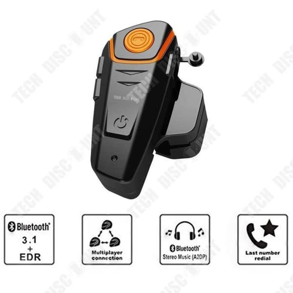 TD® Headset bluetooth headset motot intercom hörlurar samtal musiköverföring kör walkie-talkie 1000m Bluetooth trådlös