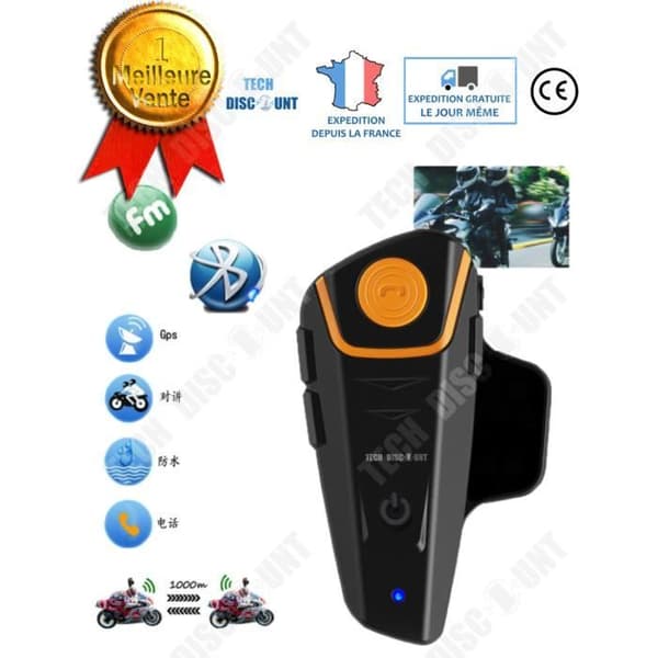 TD® Headset bluetooth headset motot intercom hörlurar samtal musiköverföring kör walkie-talkie 1000m Bluetooth trådlös