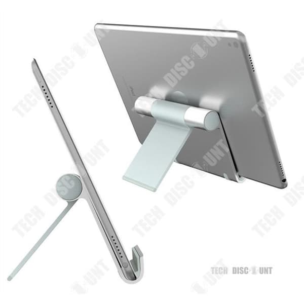 TD® Multi-Positionsfäste i aluminium. Vikbart reseställ. Universellt stöd med justerbar lutning för smartphones. T
