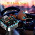 Miniatyrbild 2 av 4: TD® BT23 bil MP3 bluetooth-spelare handsfree samtal U disk femvägs nyckel musik rytm FM-sändare används ofta