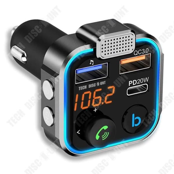 TD® BT23 bil MP3 bluetooth-spelare handsfree samtal U disk femvägs nyckel musik rytm FM-sändare används ofta