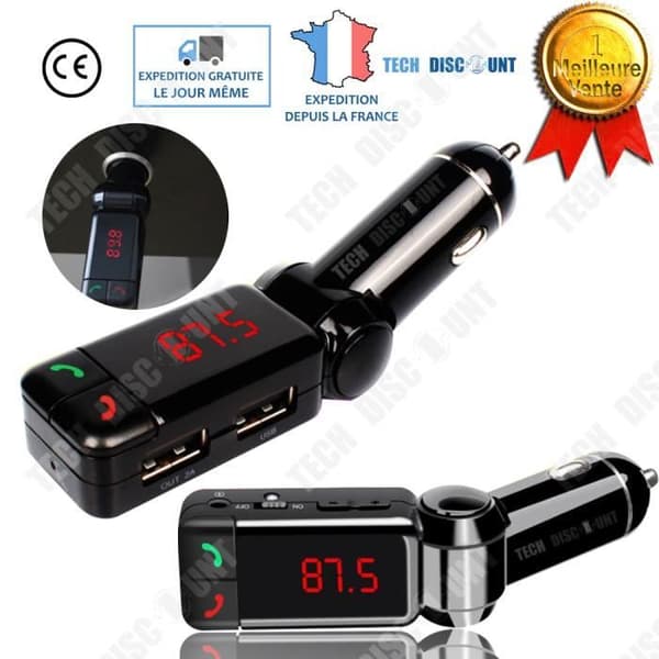 TD® Universal cigarettändare Hands-Free Calling Bluetooth-spelare