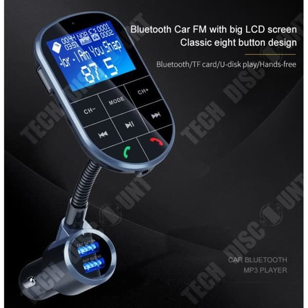 TD® BC37 gränsöverskridande Bluetooth bil mp3 för u diskkort Bluetooth handsfree telefon storbilds bilspelare