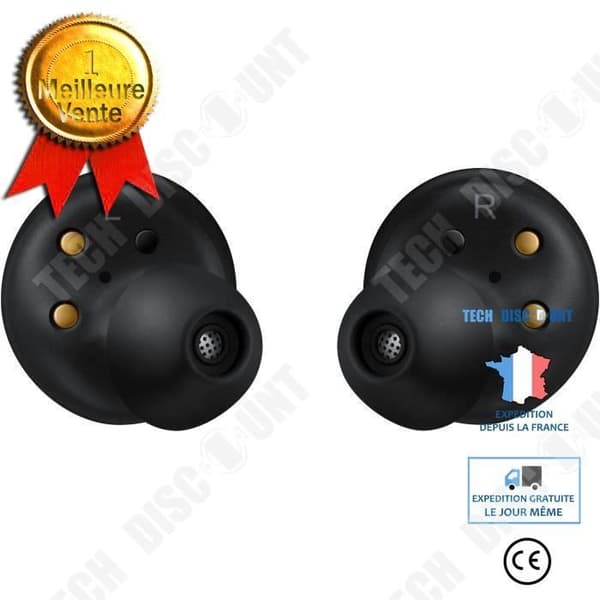 TD® Ear Buds Black in-ear Buds Bluetooth 5.0 Bluetooth USB-kontakt 11 timmars batteritid trådlös mikrofon