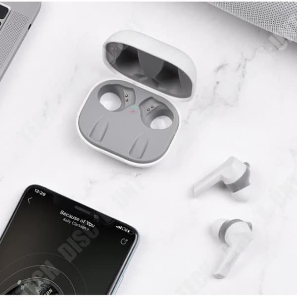 TD® ES34 Binaural Stereo Headset Öronsnäckor / Vattentät Mini Bluetooth Högtalare Sports Earphone 5.0 / med laddare / Vit
