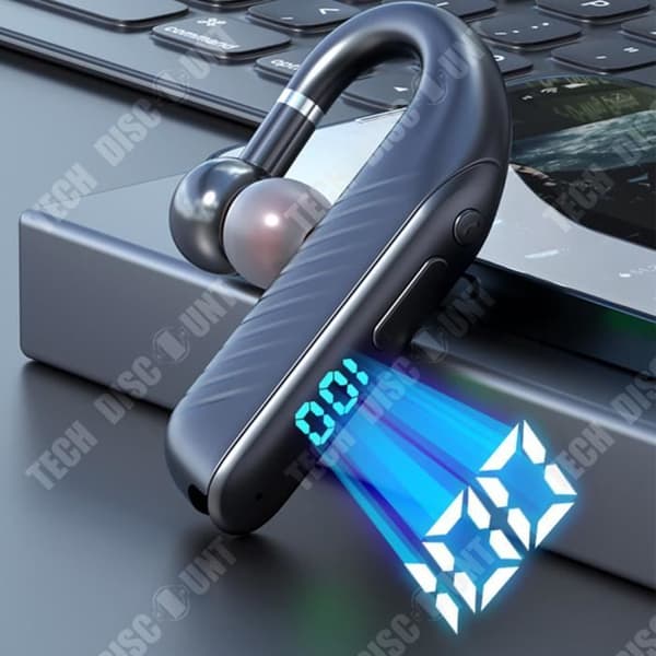 TD® Bluetooth Headset Trådlöst Bärbar Digital Display Hängöron Business Car Music Headset