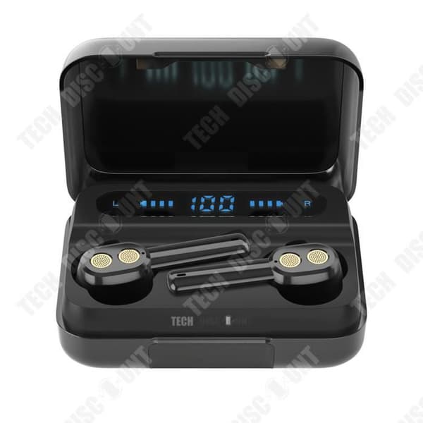 TD® Trådlös Bluetooth-hörlur Bluetooth 5.0 Smart digital visning Mycket lång batteritid Kraft av ch