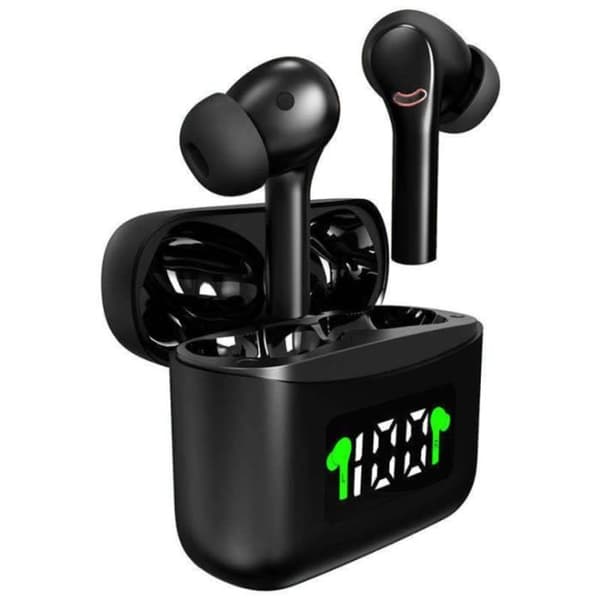 I® Wireless bluetooth headset kompatibelt in-ear svart sport vattentätt headset med lång batteritid