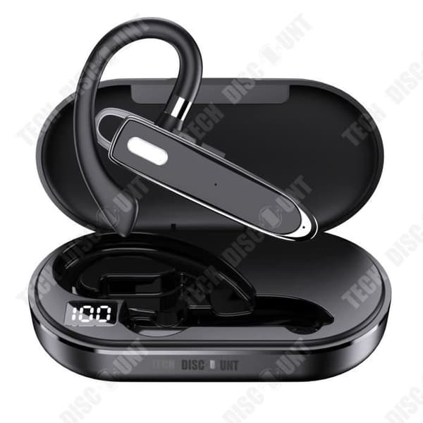 TD® Universal Business Ear trådlöst Bluetooth-headset med laddningsfack för ett öra Power Display