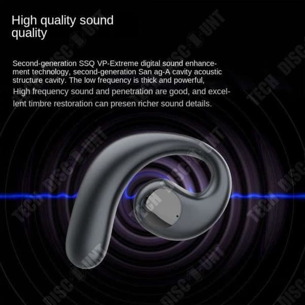 TD® Ultra Long Life trådlösa Bluetooth-hörlurar utan standby-benledning Stereoljudöverföringsräckvidd 10m