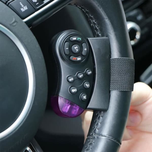 Trådlös fjärrkontroll - Bil - MP3 Controller - 11 nycklar - Svart + Lila - ASB