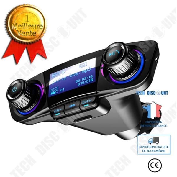 TD® Billaddare -Trådlös handsfree samtal Billaddare FM-sändare MP3-spelare Radioadapter Telefonladdare