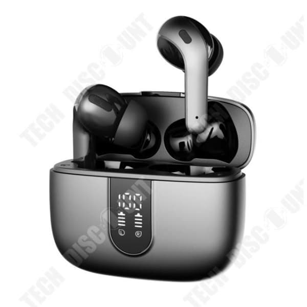 TD® Airoda 1536U Bluetooth-hörlurar Digital Display Batteri Öronproppar Autoparning AC Trådlöst bluetooth-headset