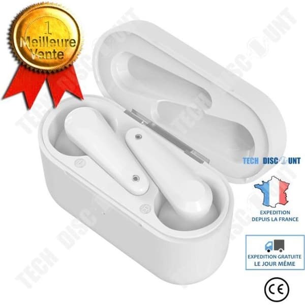 TD® 3:e generationens XY8 stereo pop-up Bluetooth-hörlurar - fodral och trådlös stereo hörsnäcka Combo Fingeravtryck