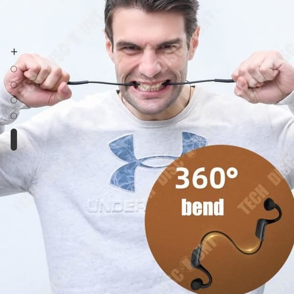 TD® Bone conduction trådlöst bluetooth-headset för sportmusik, löpöron, icke-i-örat hängande typ