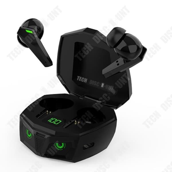 TD® trådlösa Bluetooth-hörlurar Bluetooth 5.3 Brusreducering Ultralång batteritid Smart digital display