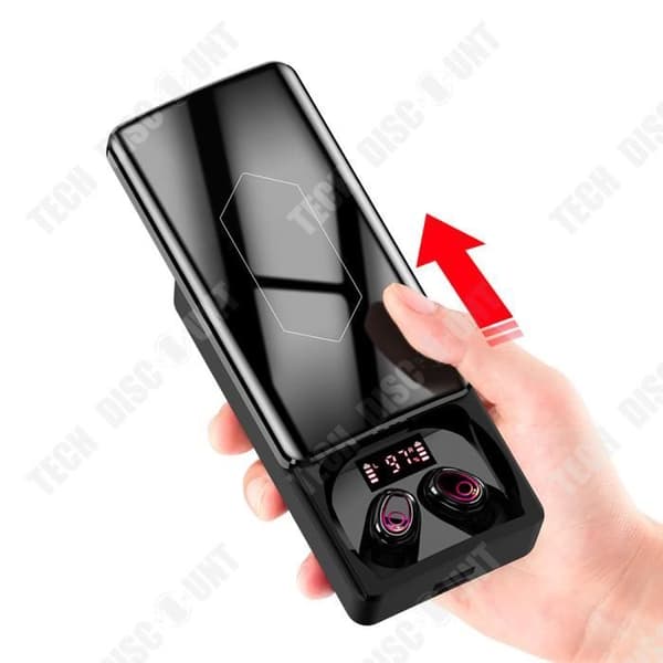 TD® Bluetooth in-ear hörlurar Bluetooth 5.0 Digital LED-display Svettresistent Mobilströmförsörjning