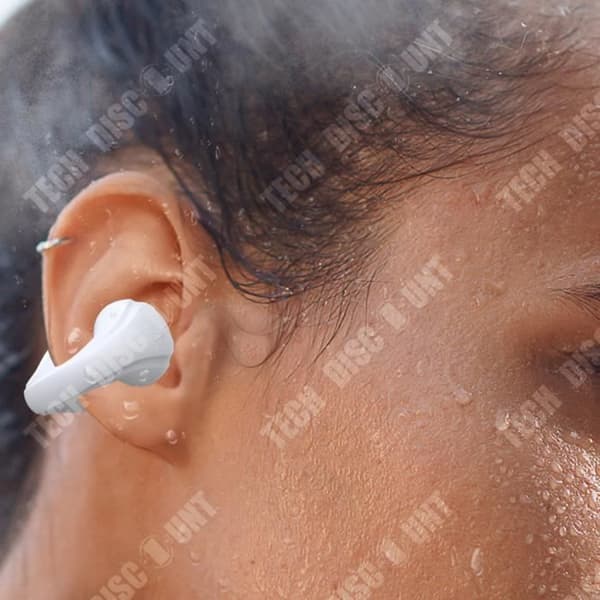 Bluetooth 5.3 Clip-on hörlurar Smart digital skärm HD brusreducering och vattentålig Skelettledande hörlurar